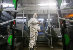 Тотальная дезинфекция в Тбилисском метро и автобусов