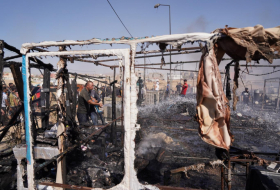 В Дохуке, в лагере для перемещенных езидских беженцев произошёл пожар