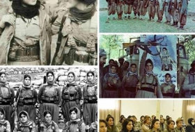 Женщины езидки и курдянки в «Пешмарге»