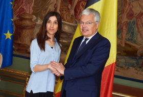 Nadia Murad met Belgian ministry for foregin affairs and minister of defence