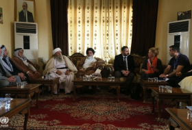 Un special representative for Iraq, MS. Jeanine Hennis-Plasschaert meets with  yazidi supreme spiritual council Baba Sheikh