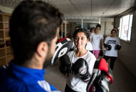 The 'Boxing Sisters' of Rwanga refugee camp (Yazidi girl)