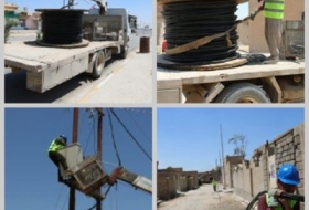 Electricity is being restored in Yazidi villages and towns South of mount Sinjar