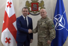 Ираклий Гарибашвили встретился с командующим Сухопутными войсками НАТО, генерал-лейтенантом Роджером Клутье
