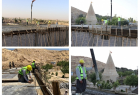 Работы по восстановлению езидского храма Шейхубакр подходят к концу