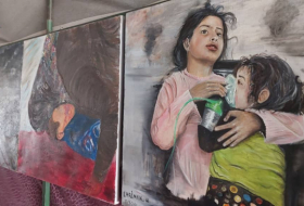Художественная выставка в Алеппо освещает страдания езидских перемещенных лиц в Африне (Сирия)