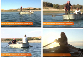 Езидские рыбаки обеспокоены сокращением воды в плотине Евфрата, что пагубно влияет на рыболовство
