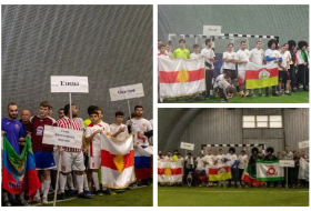 Езидская команда одержала победу в турнире по мини-футболу в Томске, Россия
