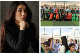 Nadia Murad visited the sports complex in Tel Azir, which she initiated