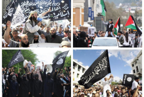 The German population expressed outrage over the march under the flags of the Taliban*, ISIS* and 