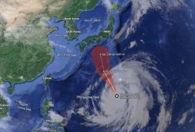 К Японии приближается тайфун 