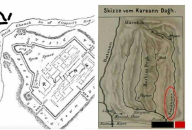 Ezdikhan on old maps