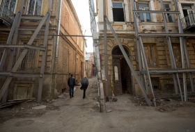 На площади Гудиашвили в Тбилиси проходят реставрационные работы 