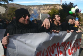 Акция протеста у резиденции Иванишвили