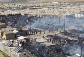 A terrible fire broke out in the Yazidi refugee and resettlement camp of Sharia