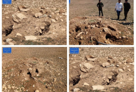 A new mass grave of Yezidis was discovered in the village of Hamedan in Sinjar