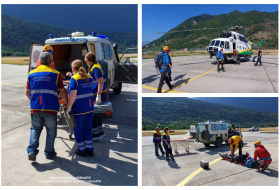 Спасатели эвакуировали двух травмированных туристов из гор Сванетии