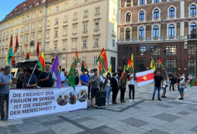 A rally was held in Vienna, Austria, to commemorate the victims of the Yezidi genocide
