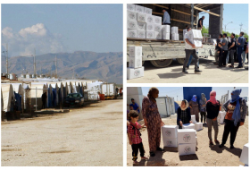 Expired food in the form of humanitarian aid is brought to the camps for Yazidi refugees