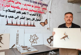 Yazidi artist creates paintings from the bullet casings of the last war