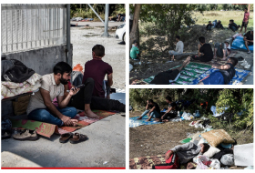 Десятки езидских беженцев не теряют надежд войти в лагерь Серрес (Греция)