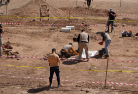Opening of mass graves in the Al-Zaliliya area, south of Mount Sinjar